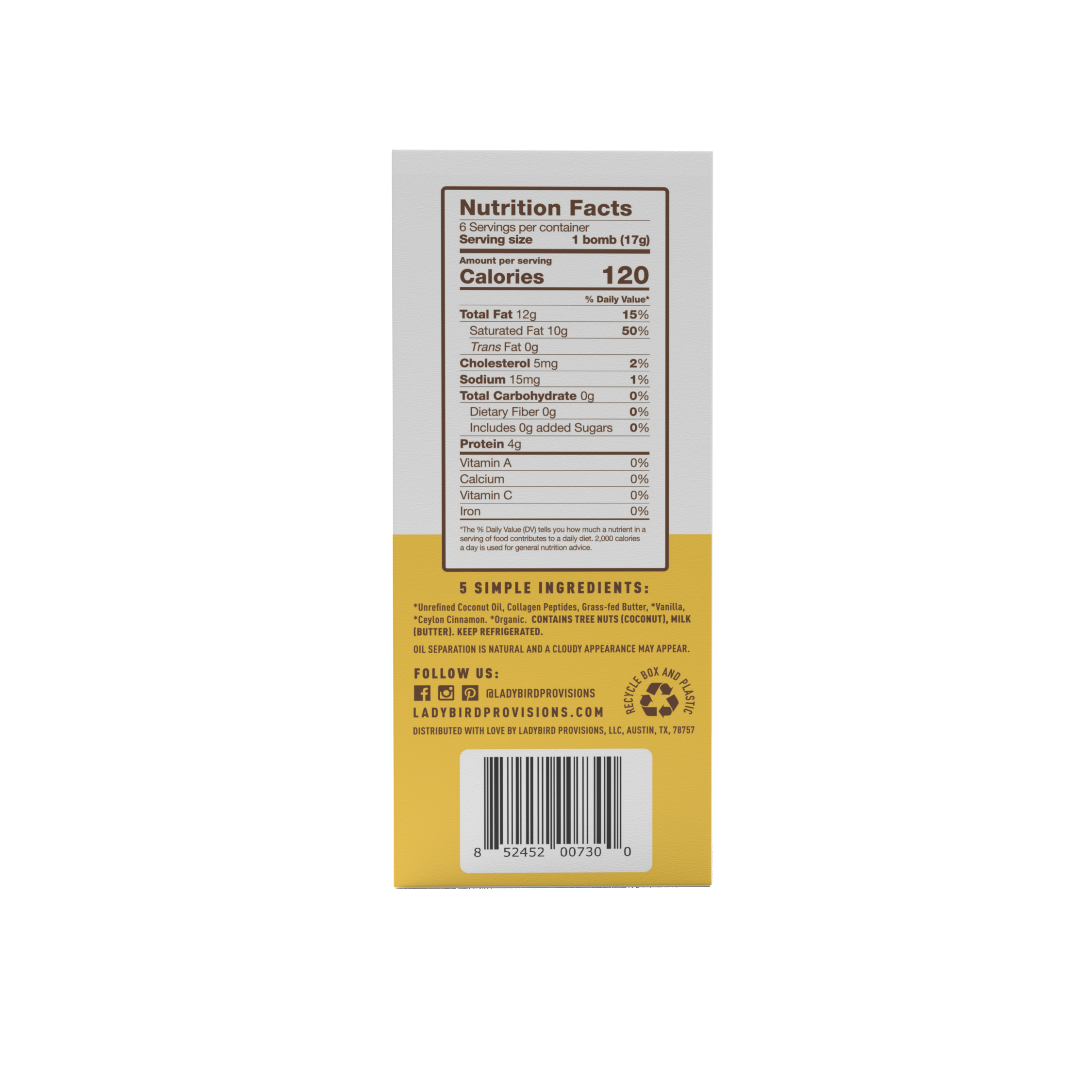 Ladybird Provisions - Wholesale Creamer - Vanilla Cinnamon Coffee Bombs, 6 ct2