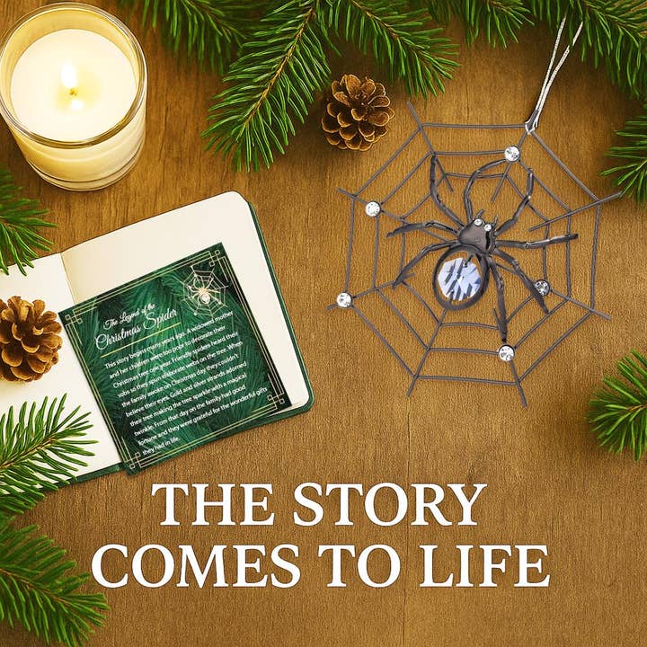 Matashi - Wholesale Ornament - Matashi Black Spider Ornament with Crystal Accents7