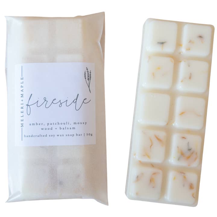 Fireside Scented Snap Bar Wax Melt for wholesale by Meleri and Maple Co
