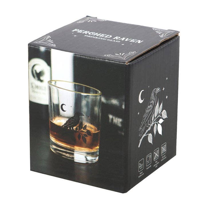 Something Different Wholesale - Venta al por mayor Vaso/copa - Vaso de Cristal Gótico con Cuervo Posado
