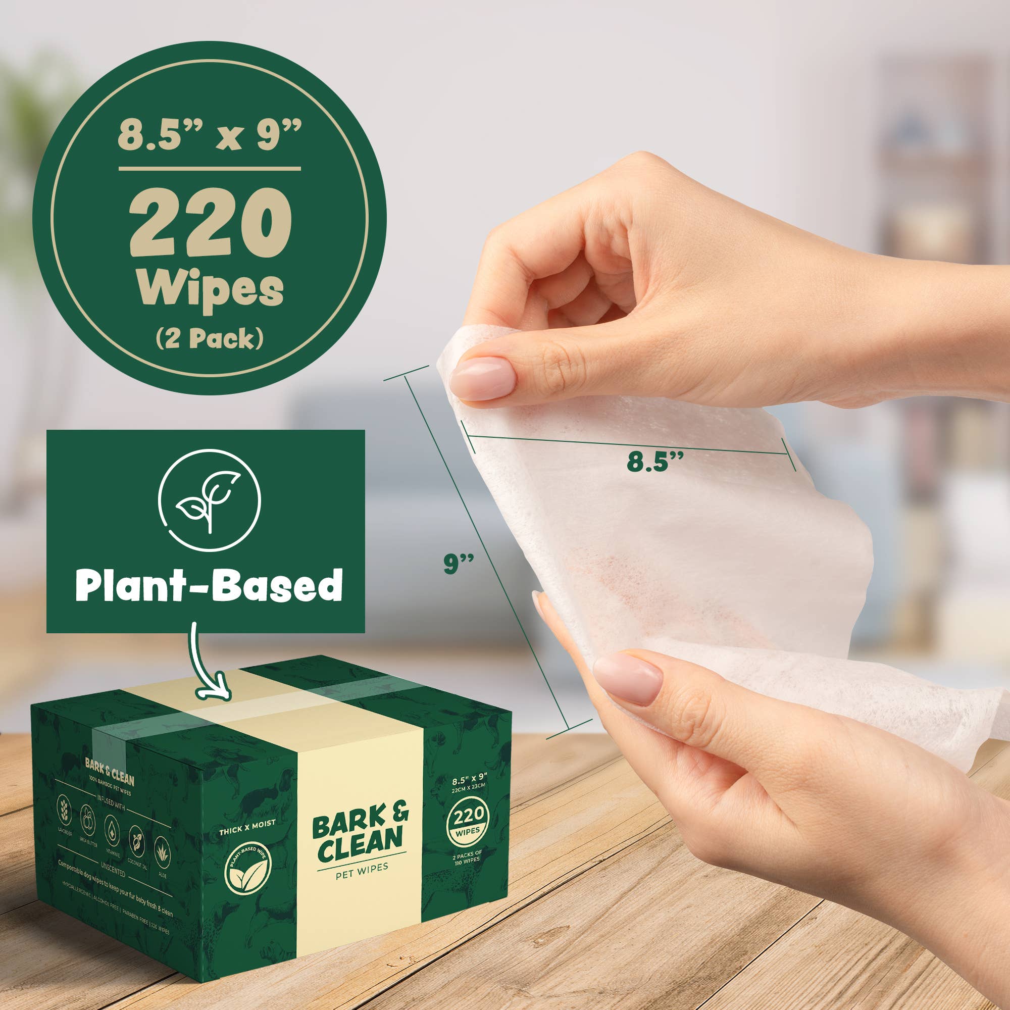 Chew + Heal - Wholesale Pet Grooming Aid - Dog - Extra Thick Herbal-Infused Dog Grooming Wipes - 220 Wipes6