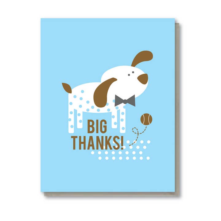 Dog Thank You Card for wholesale by doodle bird design