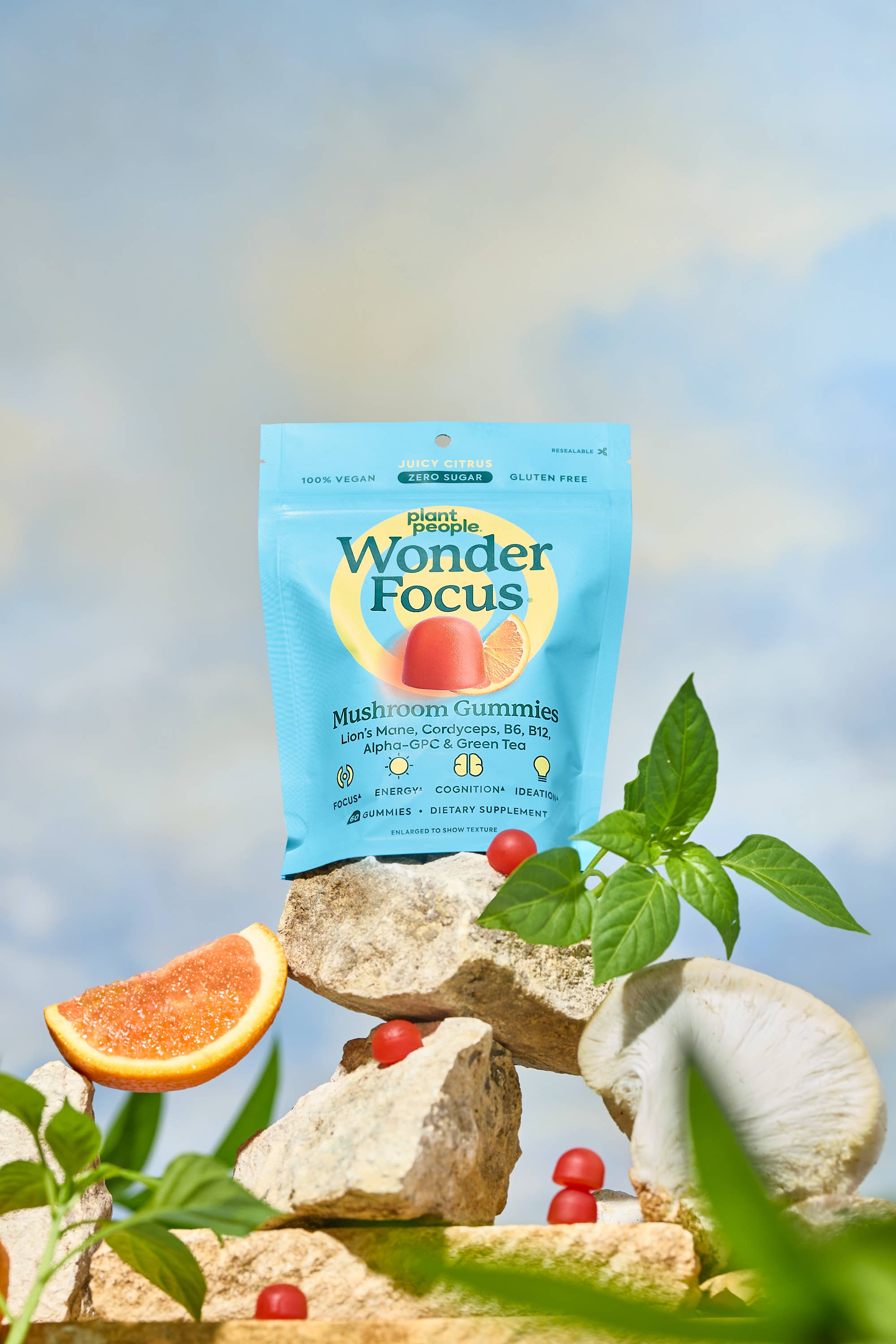 Plant People - Venta al por mayor Suplementos/vitaminas para beber - WonderFocus - Gominolas Super Mushroom2