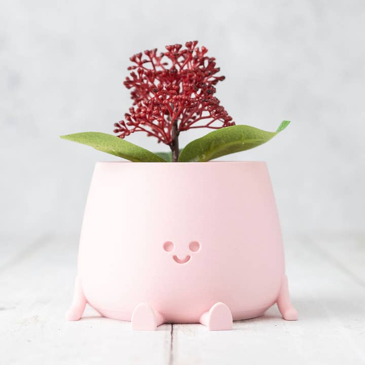 Ingadi - Wholesale Plant Pot - Happy Pot Planter - Peach Pink