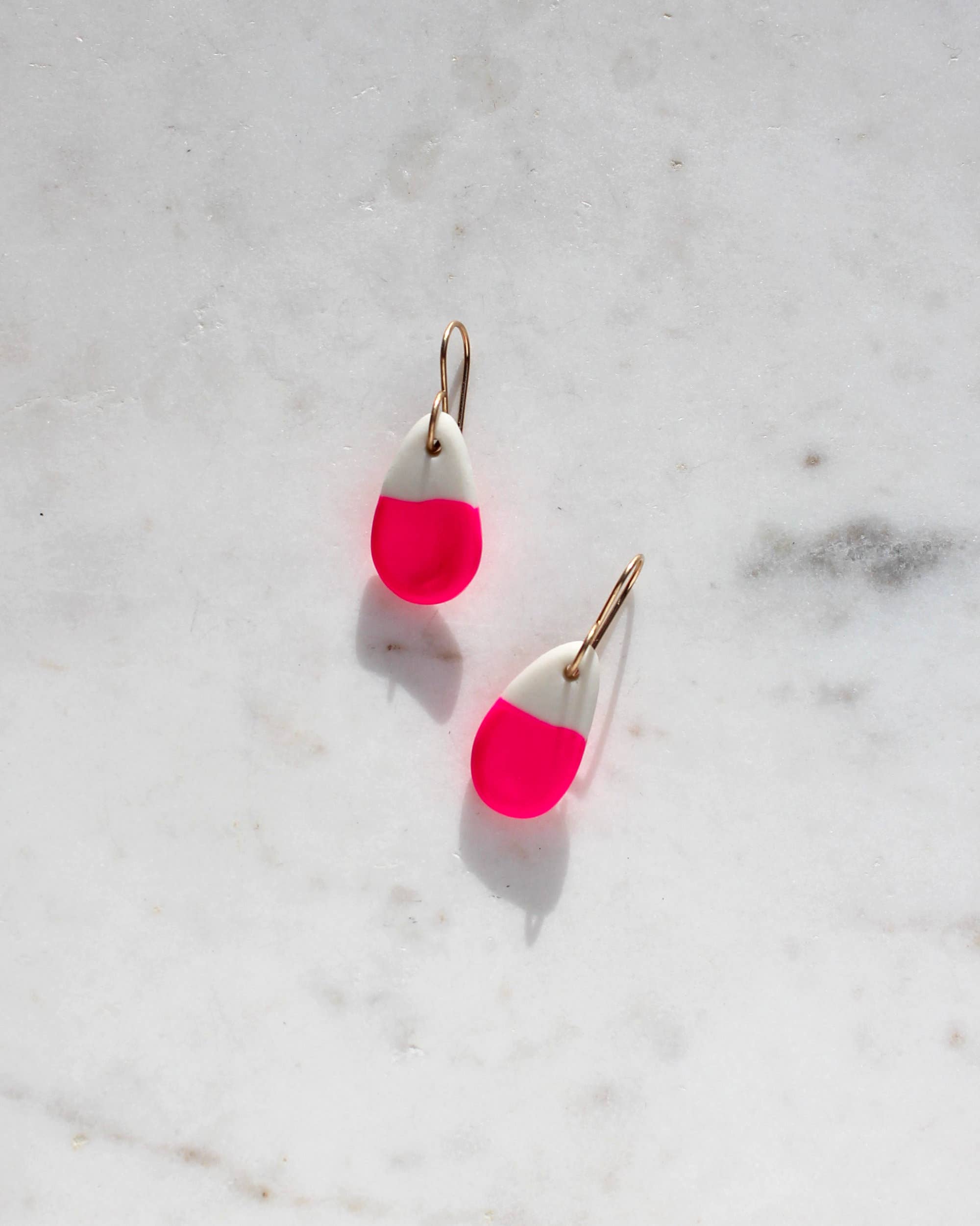 Little Lovers – wholesale Dangle earrings – Peekay Neon & White Porcelain Earrings1