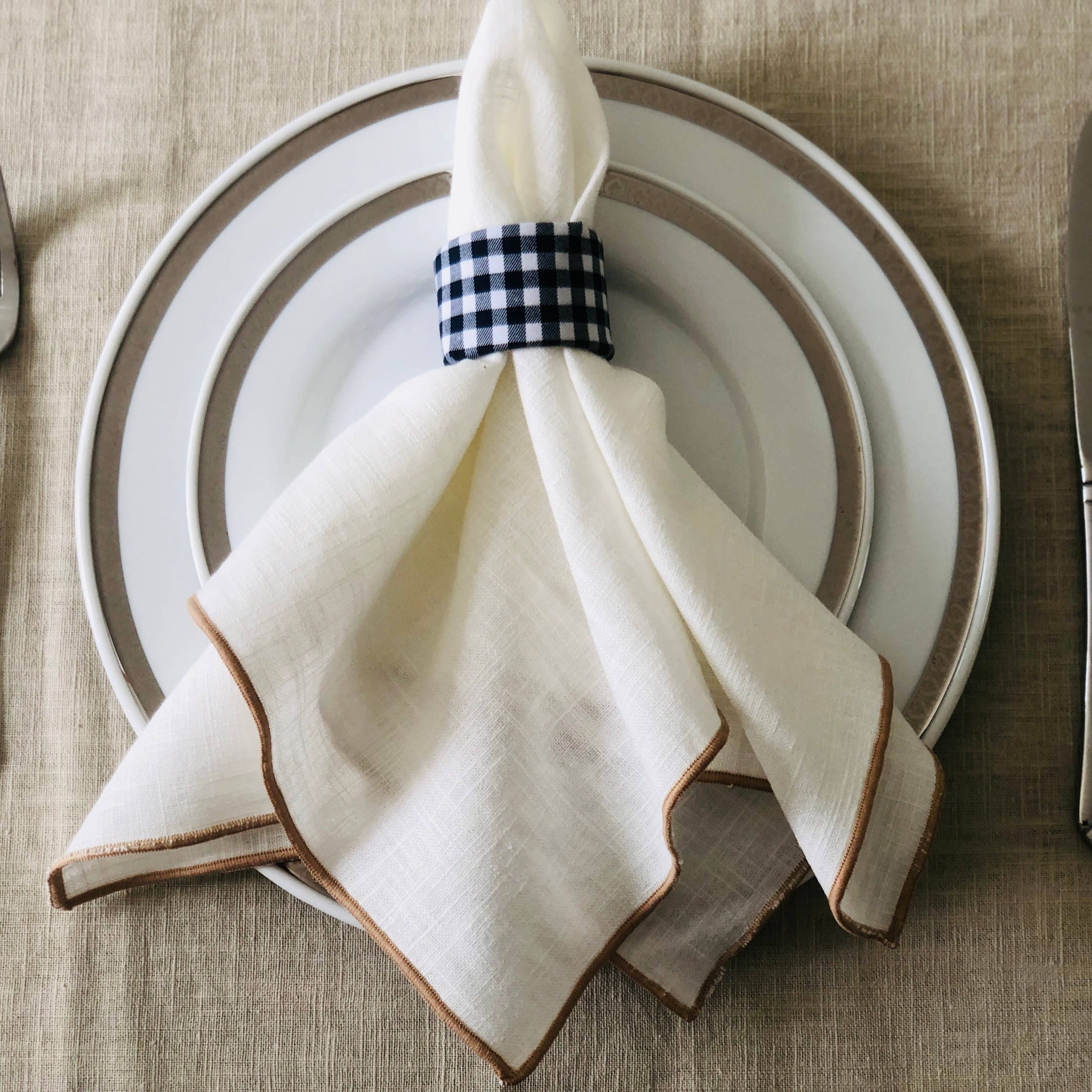 Belle Linen - Wholesale Dinner & Cloth Napkin - Blank Ivory Linen Napkins for Embroidery and Table Decor6