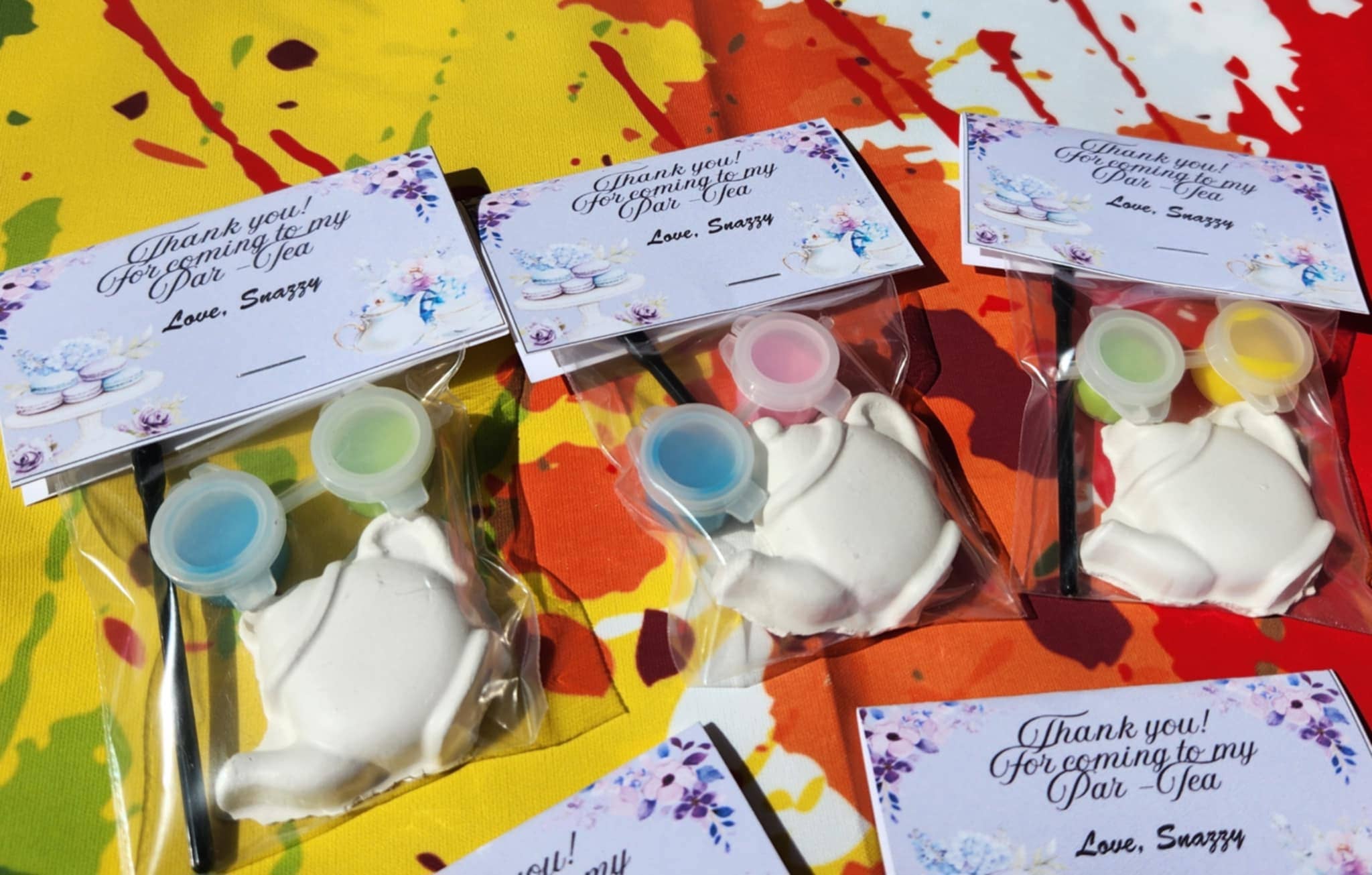 Snazzy Crayons – Engroshandel DIY-hobbysæt – Børn – Te-tid-tema Gipsmaling Sæt til Børn | DIY Maling3