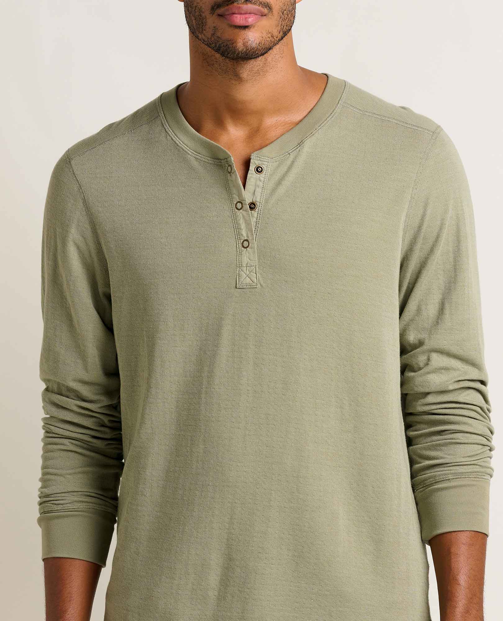 Toad&Co - Wholesale Knit Top - Men's - Men's Nord Reversible Long Sleeve Henley F256