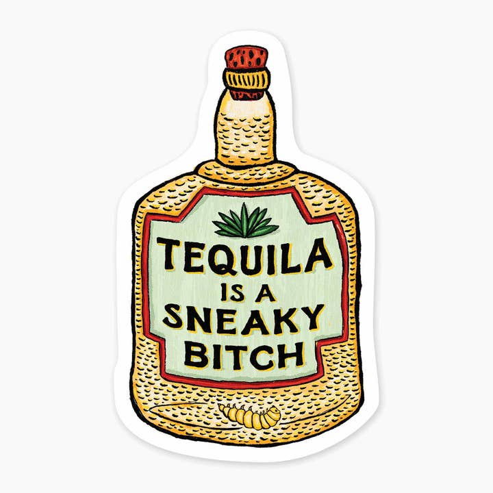 Tequila - 3" Art Sticker for wholesale by Nice Enough Stickers