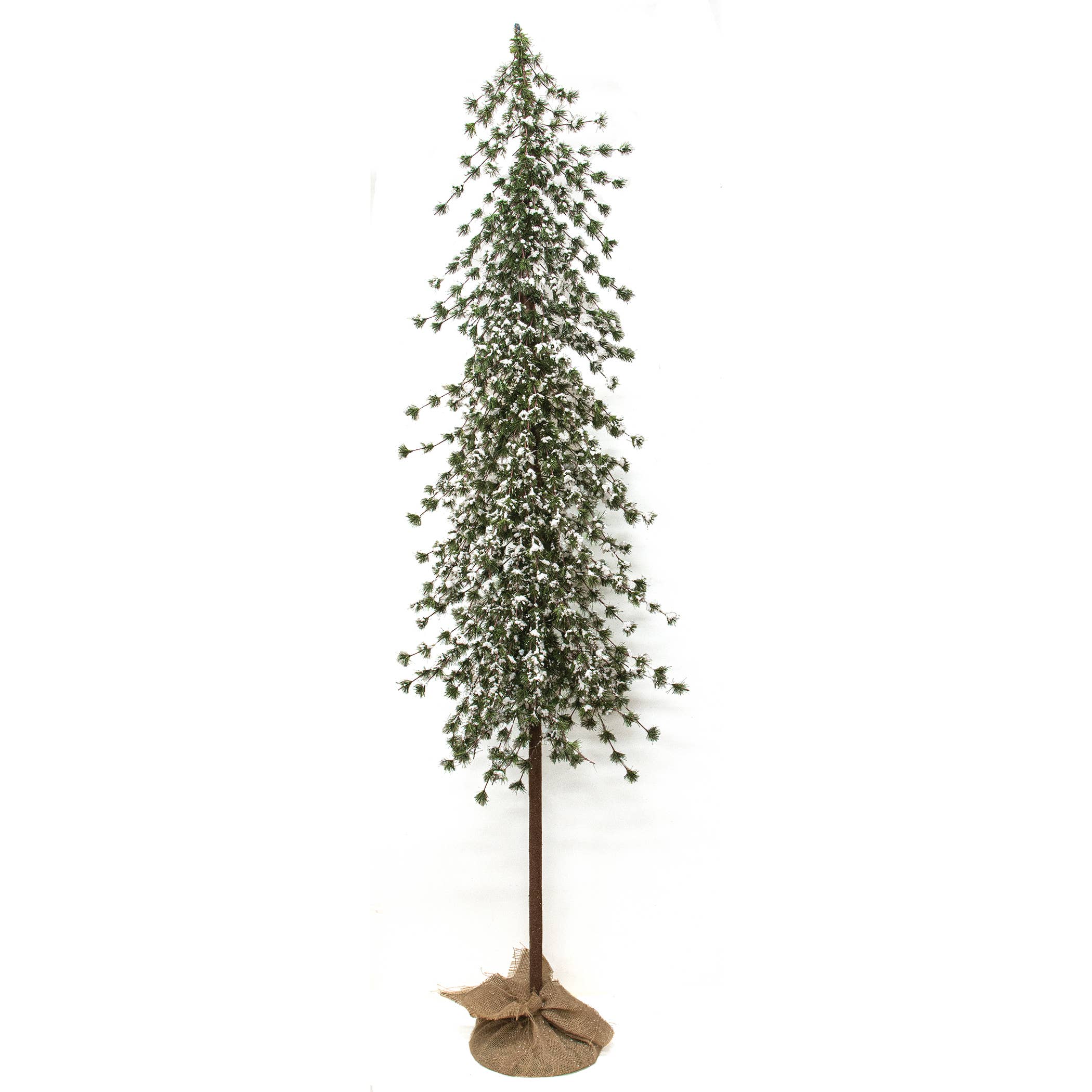 Saybrook Lane - Vendita all'ingrosso Alberi di Natale finti - Albero di Pino Mini Ming Innevato e Brillante con Base in Iuta - 1,8 m.0