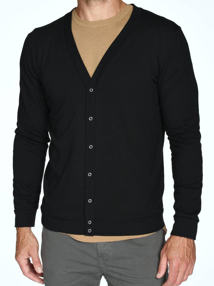 Mika Jaymes - Wholesale Cardigan - Men's - Men's Tri-Blend Cardigan Sweater24