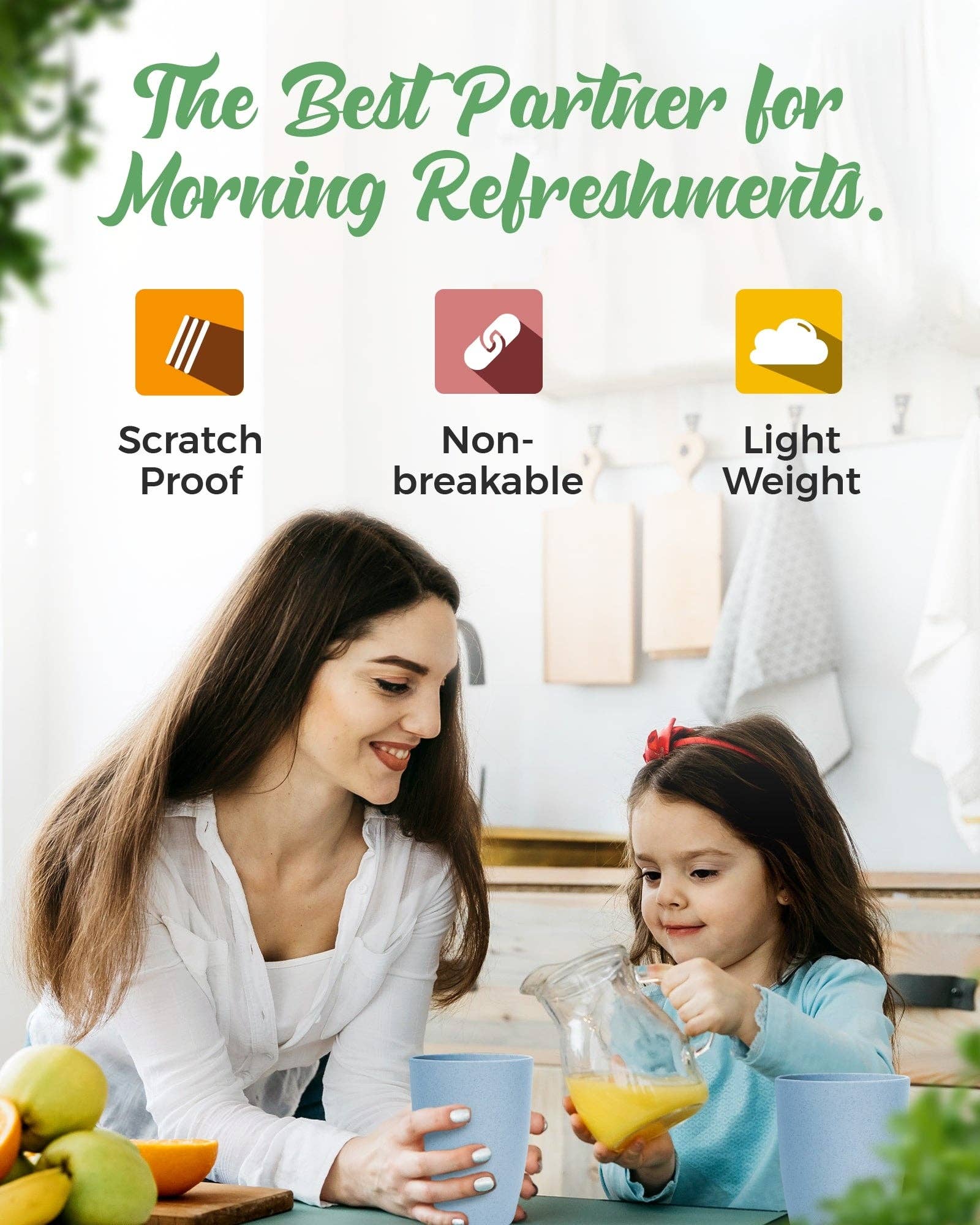 Greendish - Vente Verre/tasse - Ensembles de gobelets à boire en paille de blé écologique légers10
