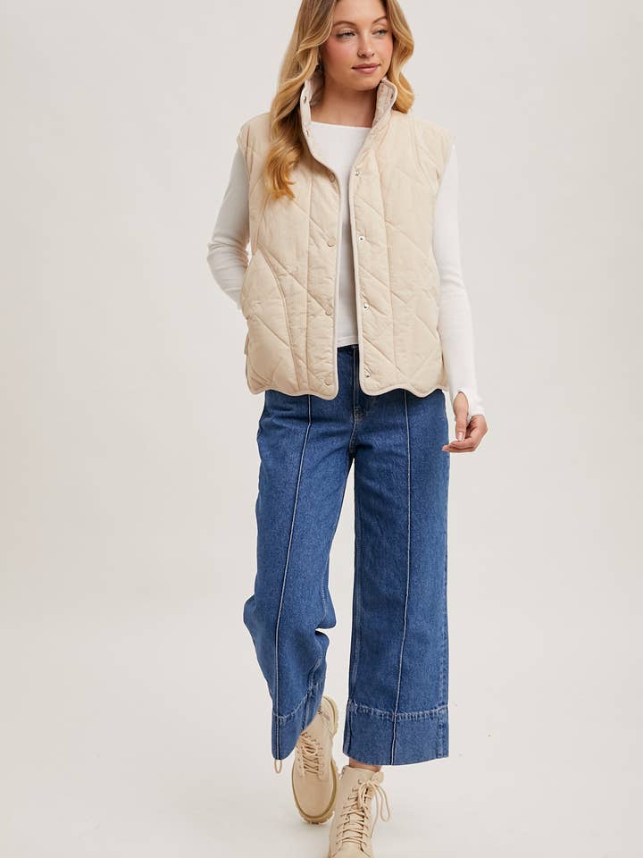 Bluivy - Vendita all'ingrosso Gilè imbottito - Donna - GILET IMBOTTITO TRAPUNTATO CON TASCHE10