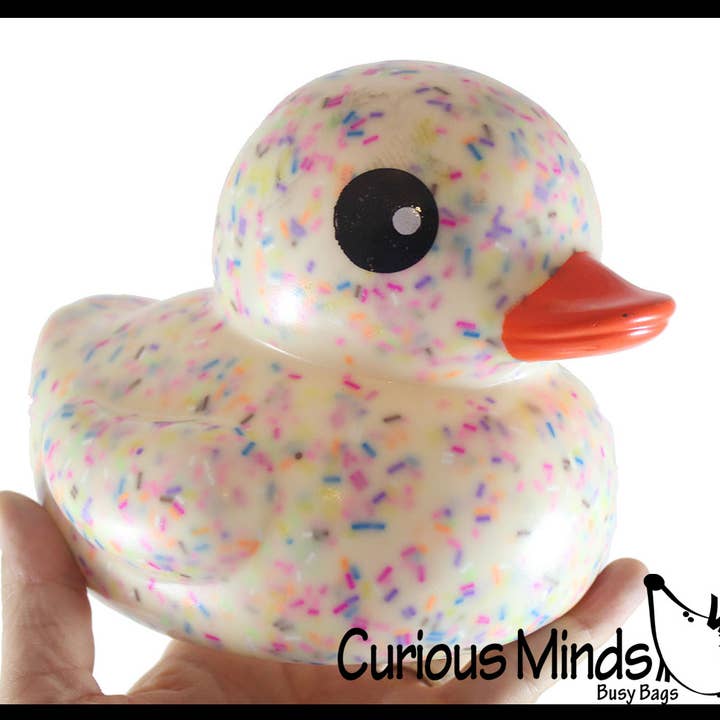 Curious Minds Toys - Wholesale Bath toy – Baby - 1 Jumbo Ice Cream with Sprinkles Rubber Ducks - Rubber Ducky1