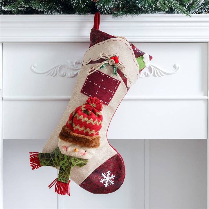 ShieldChic - Wholesale Holiday Stocking - Christmas Stocking Candy Bag Pendant House Big Stocking Decoration Gift Bag1