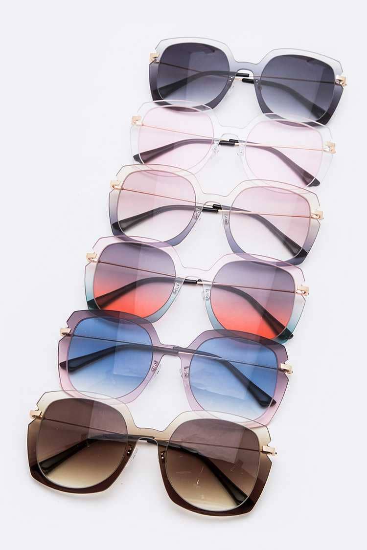 LA Jewelry Plaza - Wholesale Zonnebril - Dames - Mix Tint vierkante zonnebrillenset0