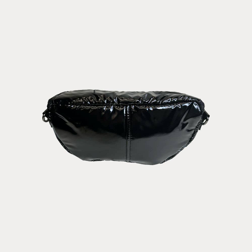 AHDORNED - Wholesale Belt Bag - Women's - Rachel Double Pocket Puffy Sling/Waist Bag w/Black Resin Cha26