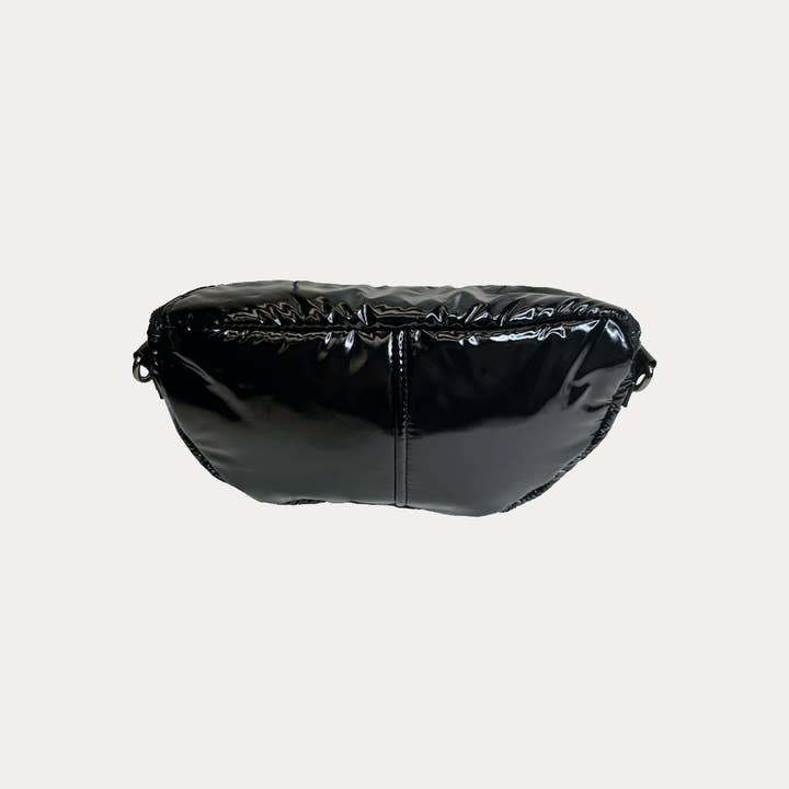 AHDORNED - Wholesale Belt Bag - Women's - Rachel Double Pocket Puffy Sling/Waist Bag w/Black Resin Cha26