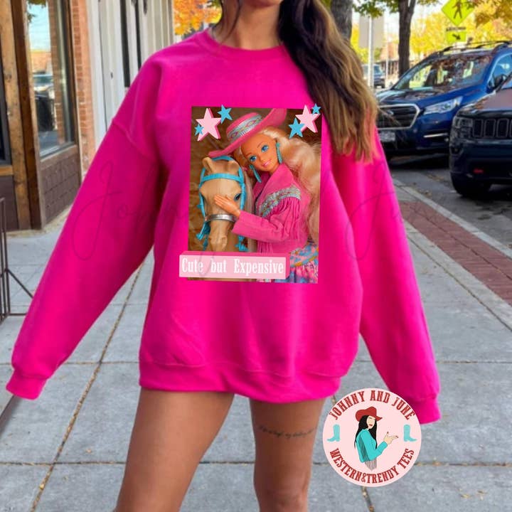 Cute But Expensive Cowgirl Sweatshirt, Buckle Bunny Shirt for wholesale by Johnny and June Tees