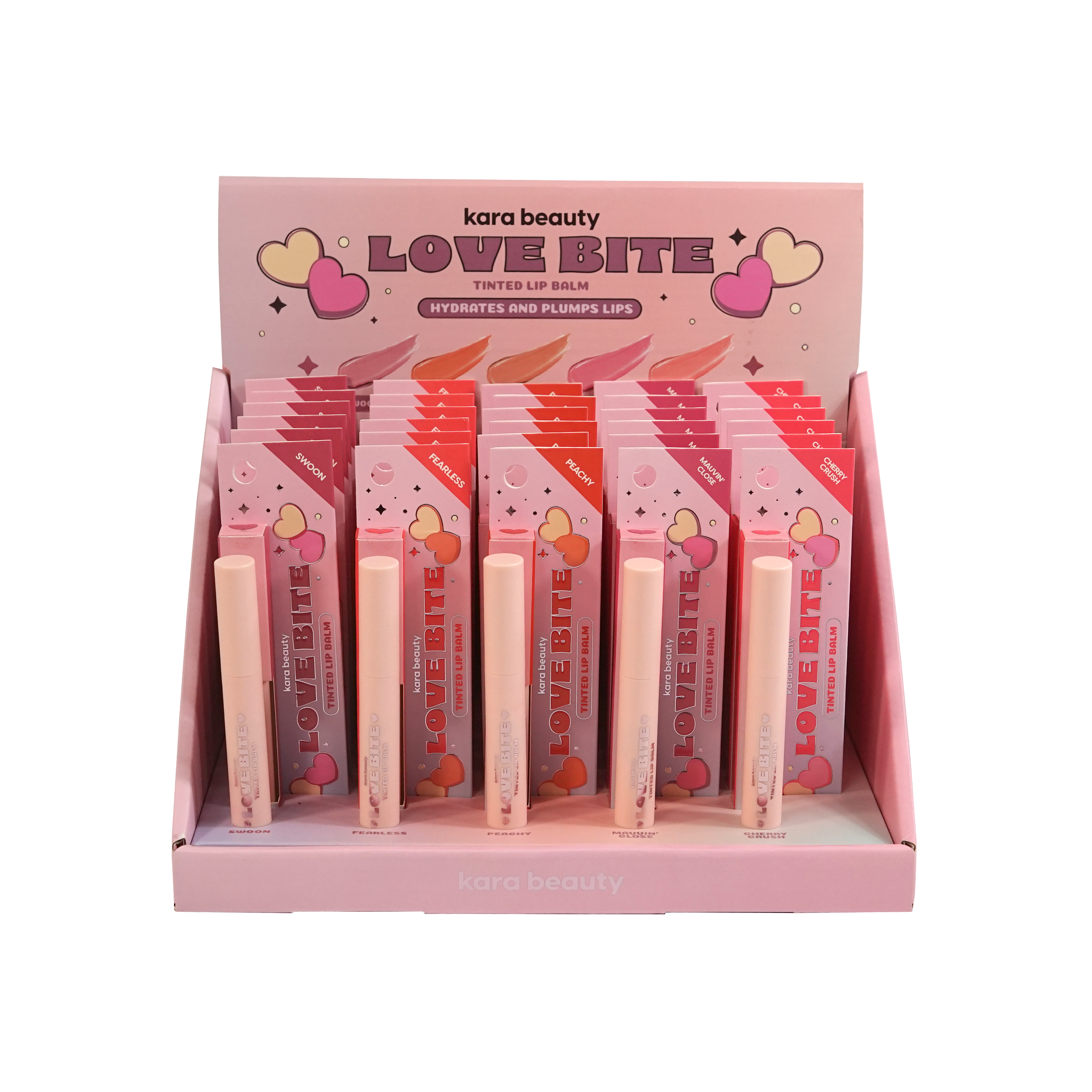 Kara Beauty - Wholesale Lip Balm - Love Bite Tinted Lip Balm - Display0