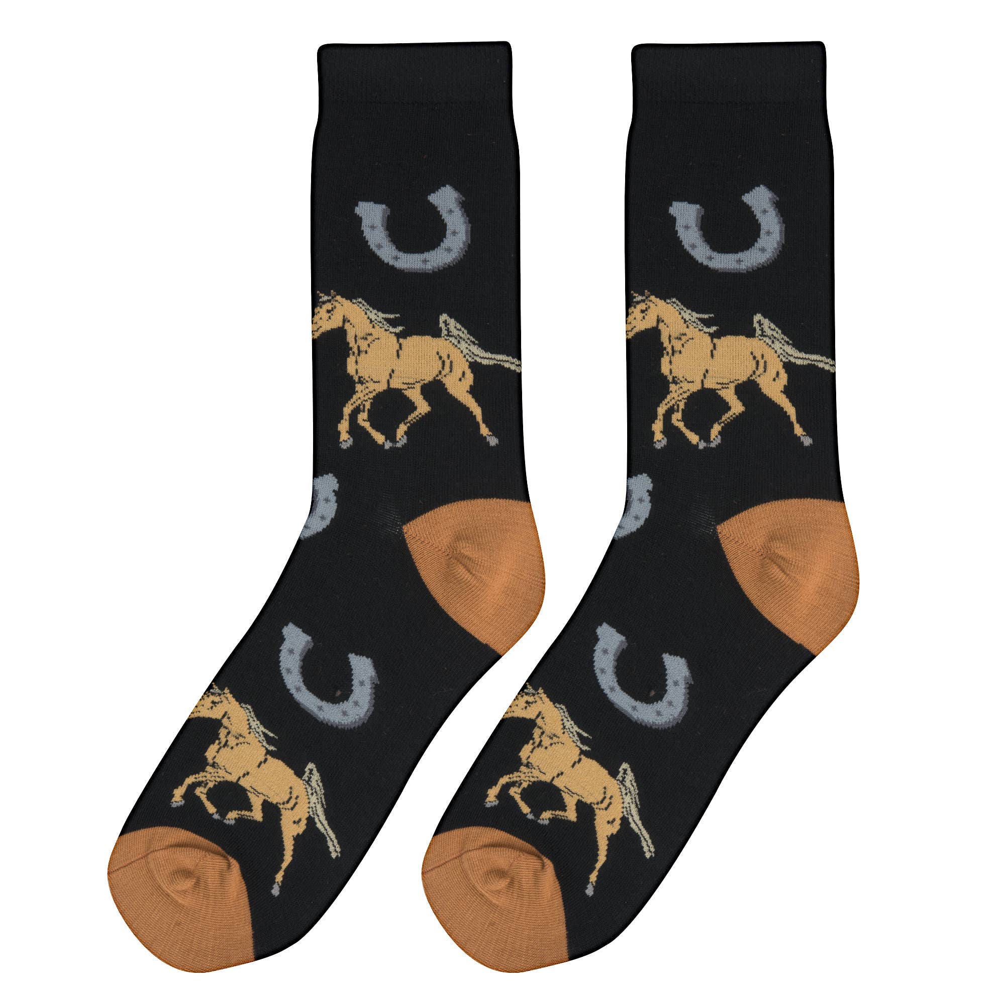 Crazy Socks - Vente Chaussettes – femme - Crazy Socks - Femmes Crew - Chevaux1