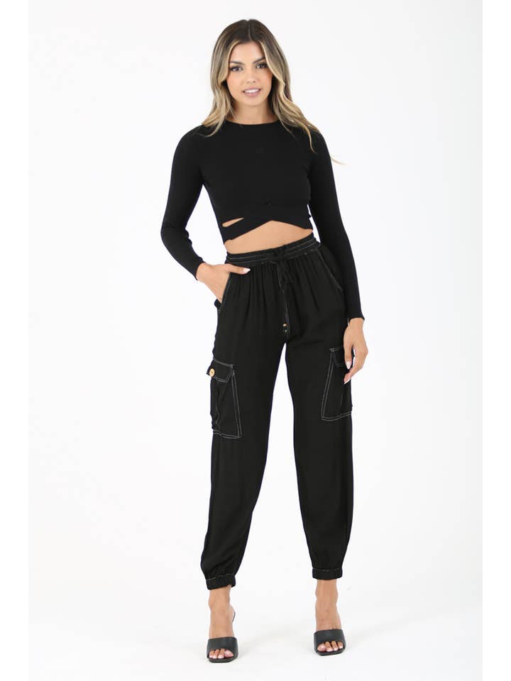 ANGIE - Wholesale Lounge Sweatpants/Joggers - Women's - 25R36-ASIS CARGO JOGGER PANTS5
