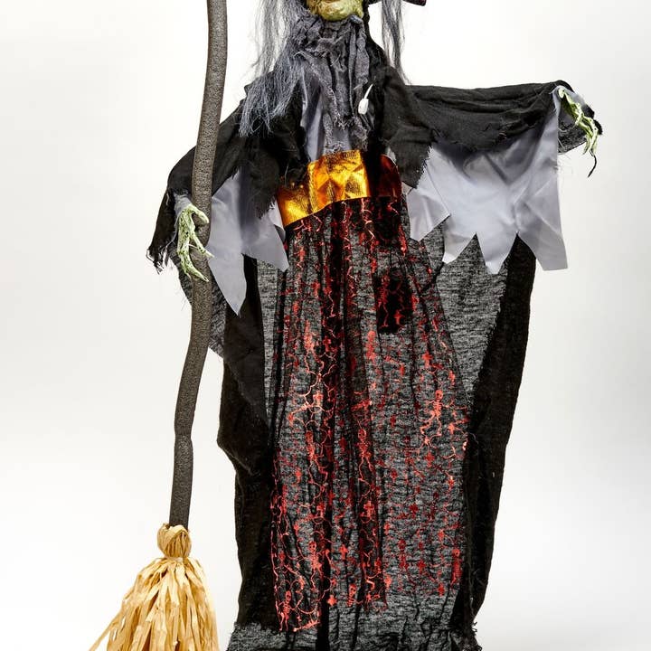 WORTH IMPORTS - Wholesale Outdoor Ornament/Decor - 48" Animated Standing Witch With Moving Head