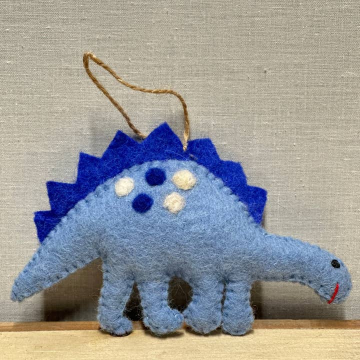 Funky Yak Ltd - Vendita all'ingrosso Decorazione - Dinosauri in feltro di lana fatti a mano con corda di juta, Nepal3