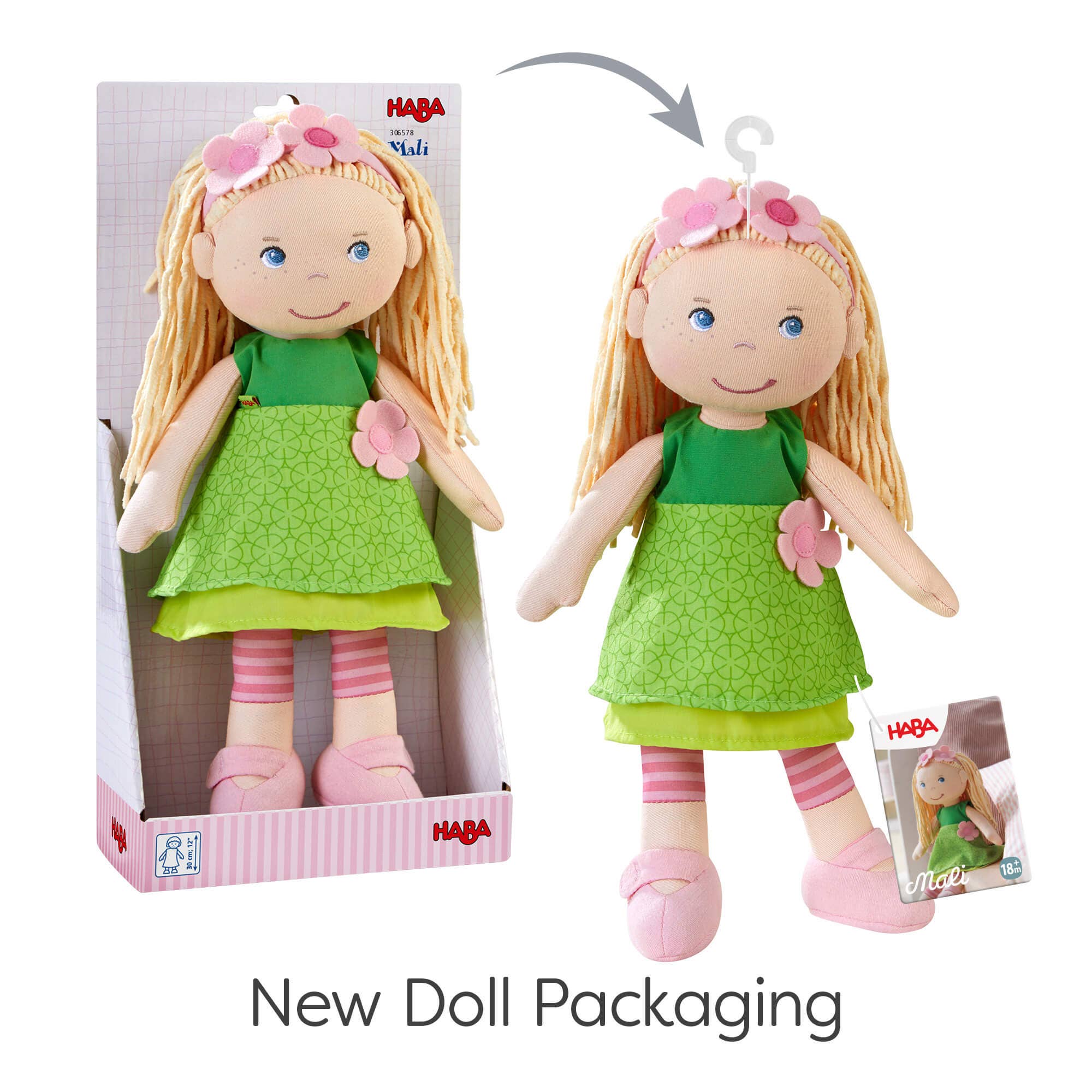 HABA USA - Vente Poupée – enfant - Poupée douce Mali 12"8