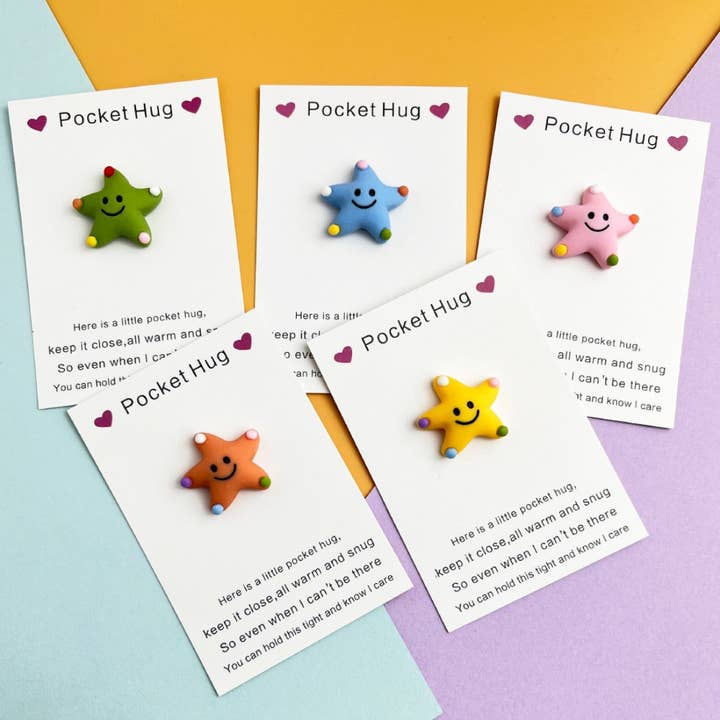 Magia Design - Wholesale Keepsake Coin/Token - Pocket Hug Cute Smiley Starfish