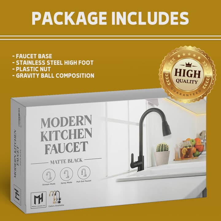 Mega Handles - Wholesale Kitchen Tool/Gadget - Pull Down Kitchen Sink Faucet / 22 x 2.44 x 11 inch7