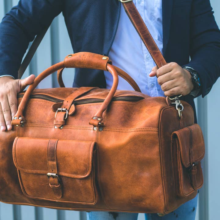 Dotch Leather – Großhandel Weekender-Tasche – Herren – Die Mahi Leder Reisetasche - Wochenendtaschen für Herren8