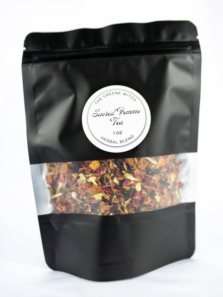 Sacred Femme Tea for wholesale by The Greene Witch