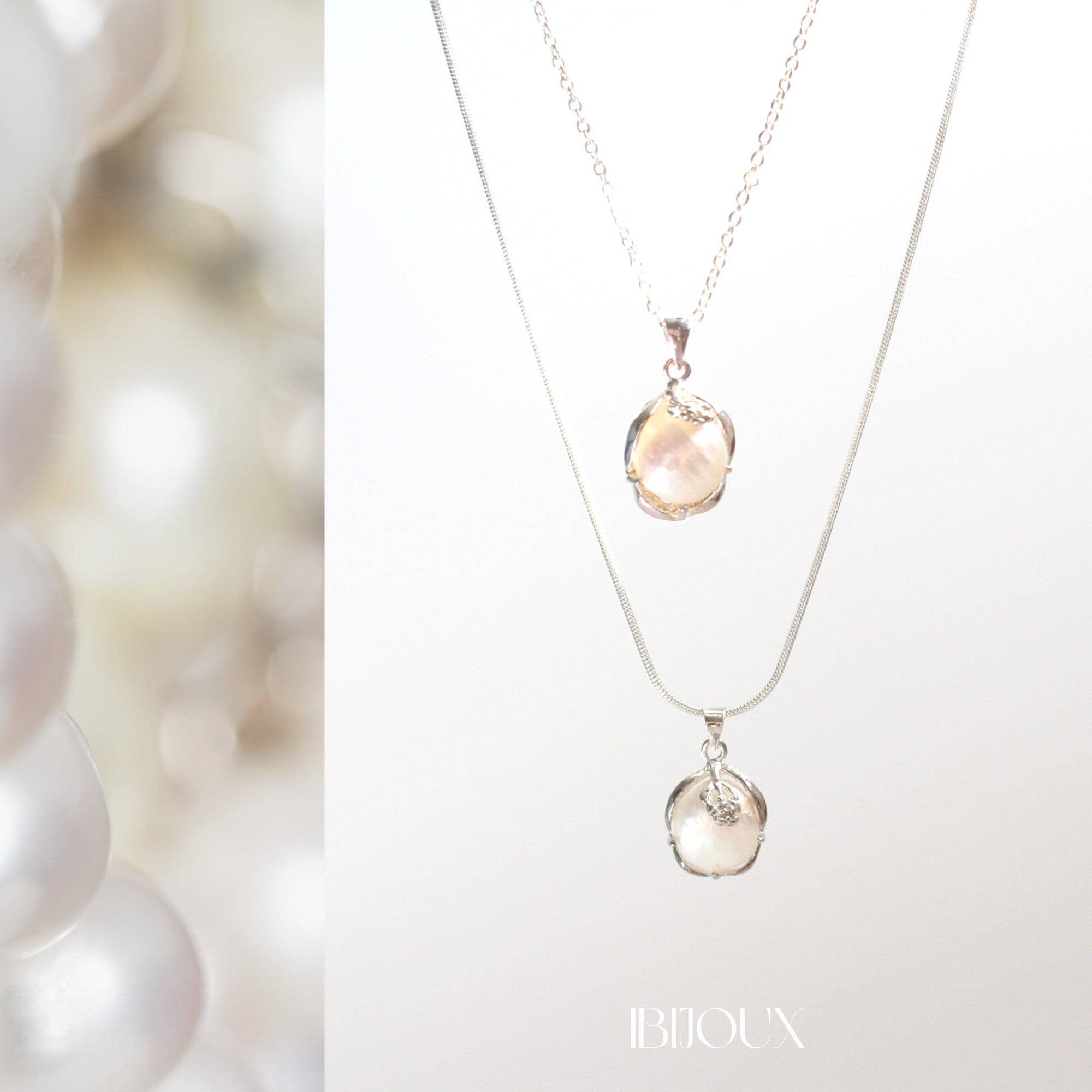 iBijoux - Vendita all'ingrosso Collana con ciondolo/pendaglio - Collana di Perle Coltivate d'Acqua Dolce (1N02)0