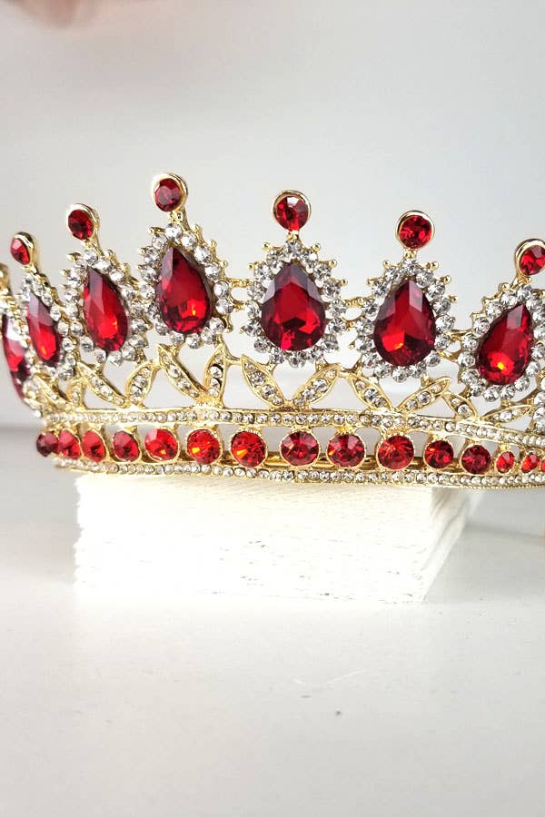 Chicas - Wholesale Tiara - Women's - One Size Fits All Metal Tiara With Jewel Rhinestones HT879-13