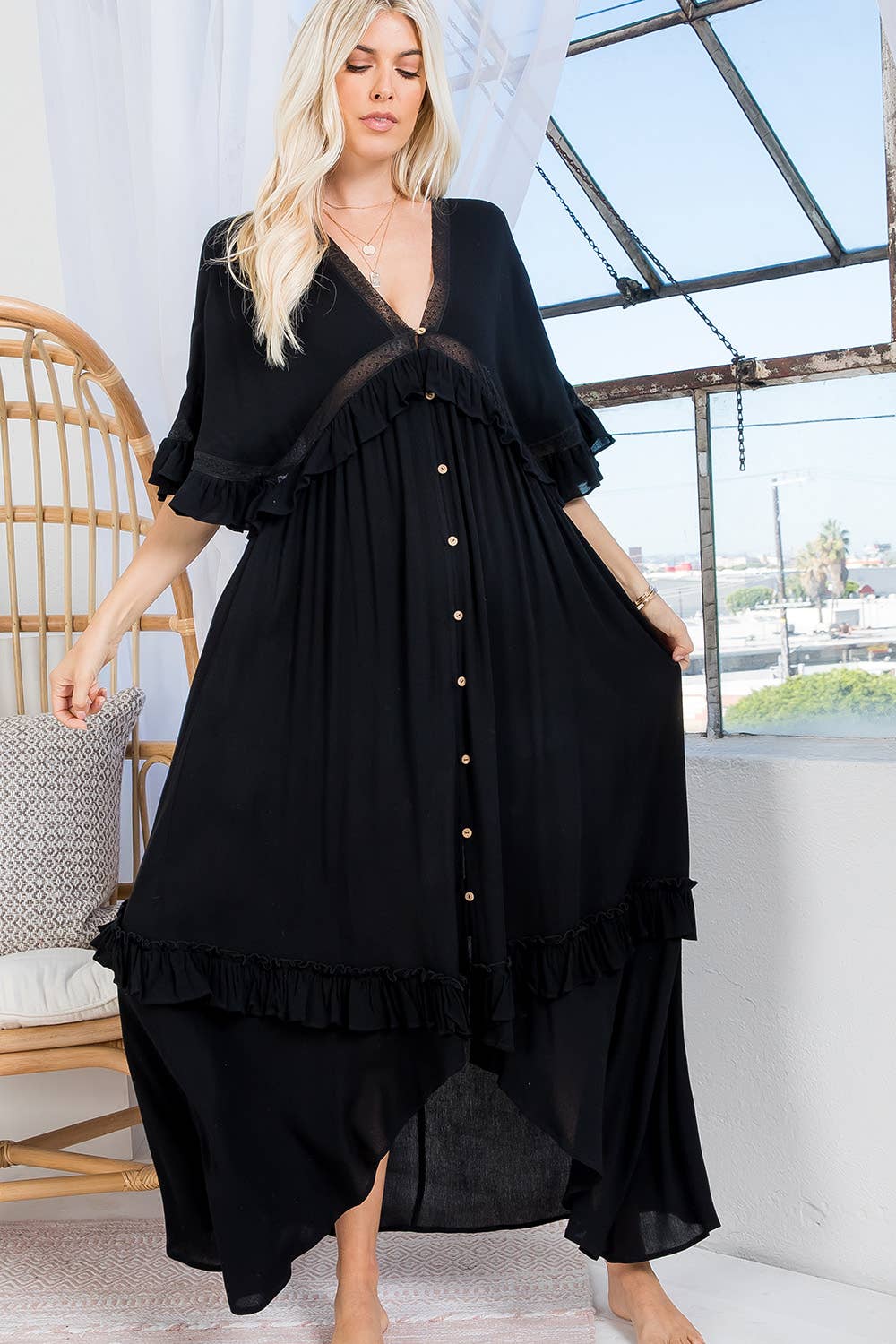 Sweet Lovely by Jen - Vente Cache-maillot – femme - ROBE CACHE-CŒUR MAXI15