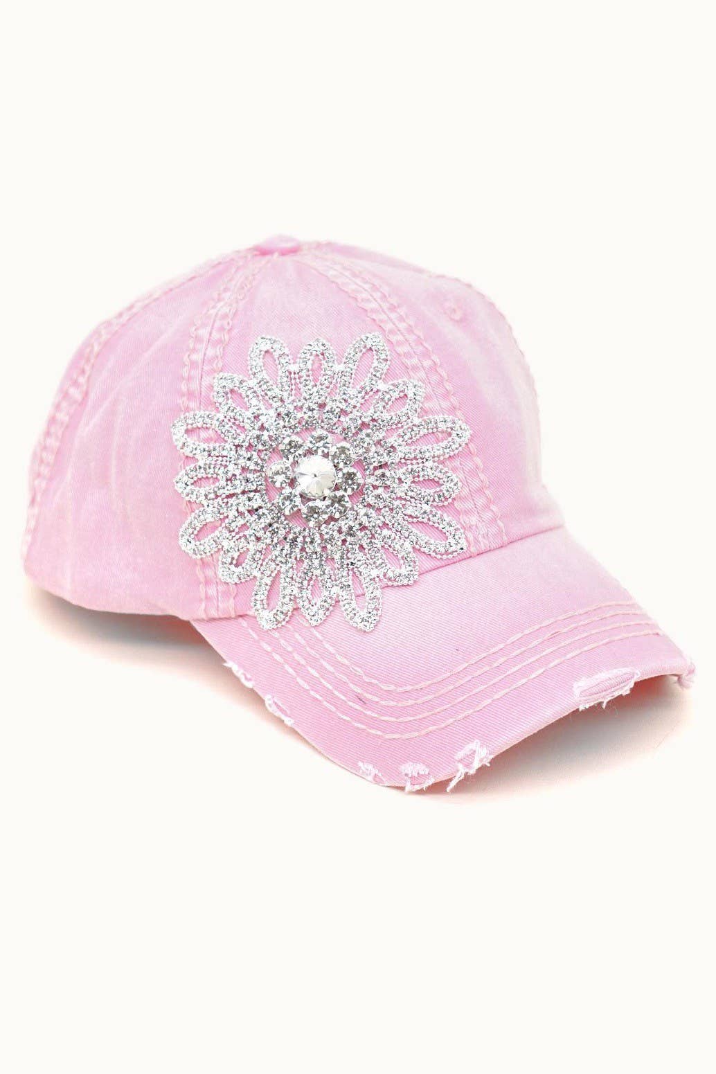 Olive & Pique - Wholesale Baseball Cap - Women's - Sunflower Bejeweled Glitz Cap, Adjustable6