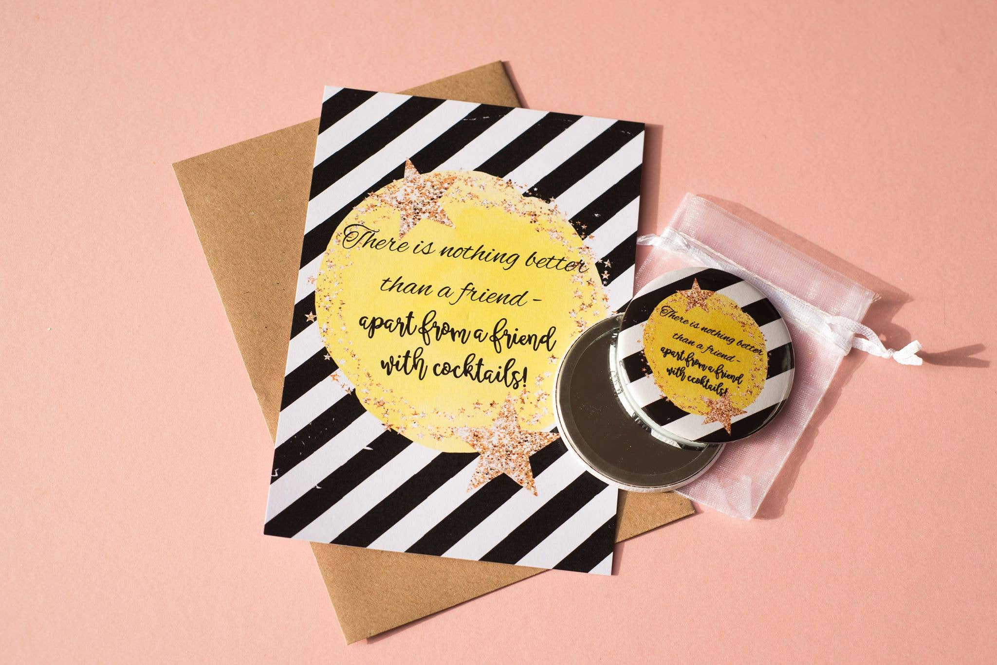 Dios Designs – wholesale Postcard – A6 Postcard Print - Yellow Star Alcohol10