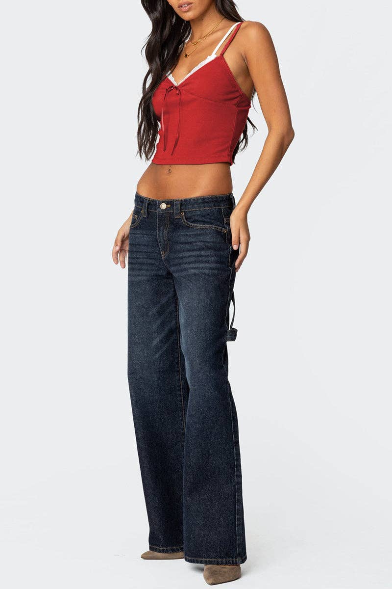 Mccolin - Wholesale Camisole - Women's - Lace-Trim Bow Accent Camisole4