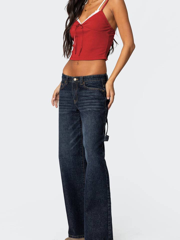 Mccolin - Wholesale Camisole - Women's - Lace-Trim Bow Accent Camisole4