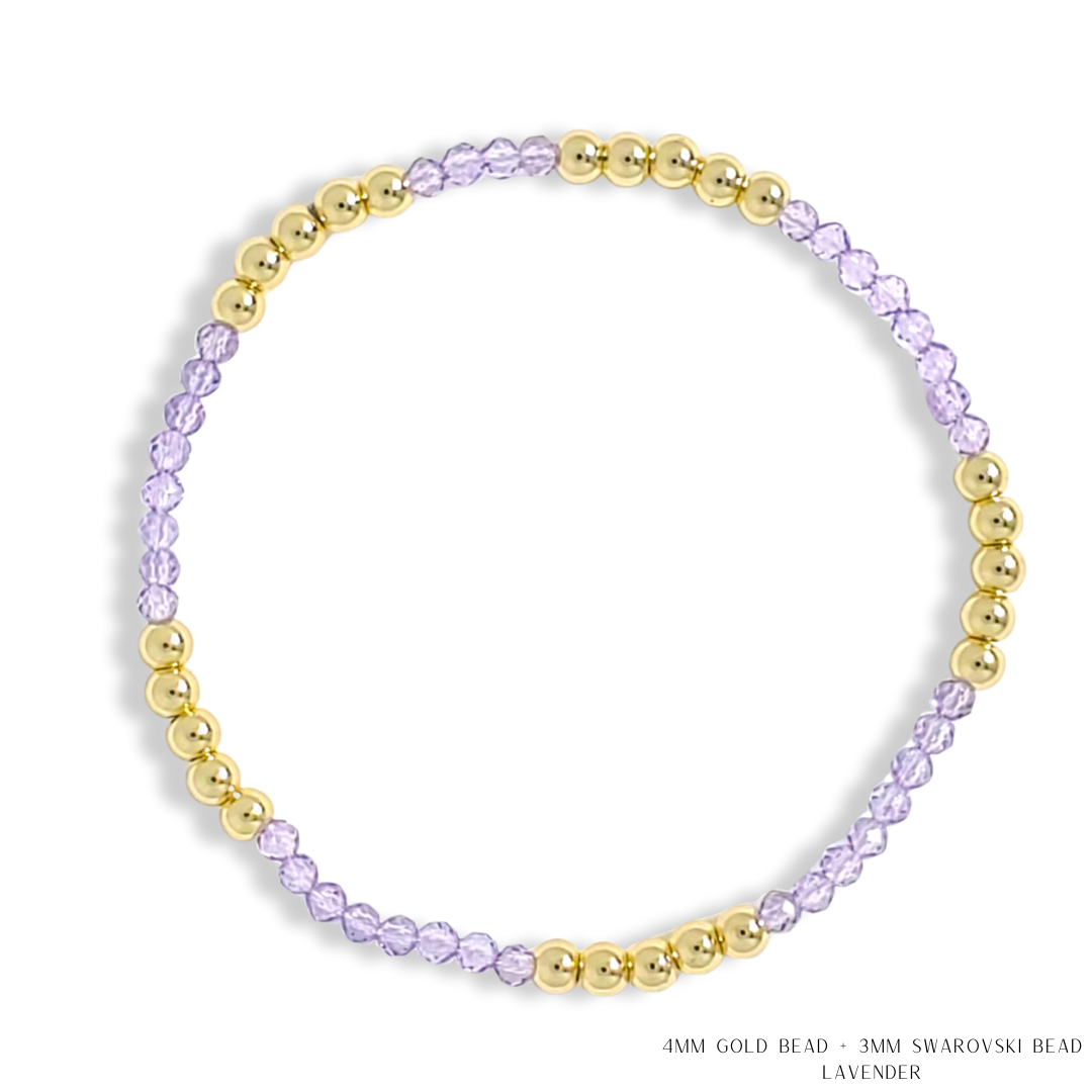 Savvy Bling - Vendita all'ingrosso Bracciale con perline - Bracciale con Perline in Oro e Cristalli Swarovski - Più Colori25