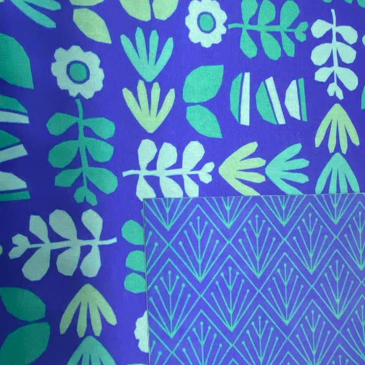 Shiki Wrap - Wholesale Wrap - Women's - Leafi Blue Botanical single large 28" wrap1