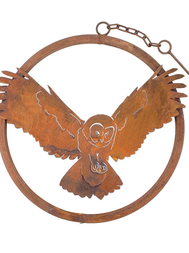 Swooping Barn Owl Ring for wholesale by Elegant Garden Design