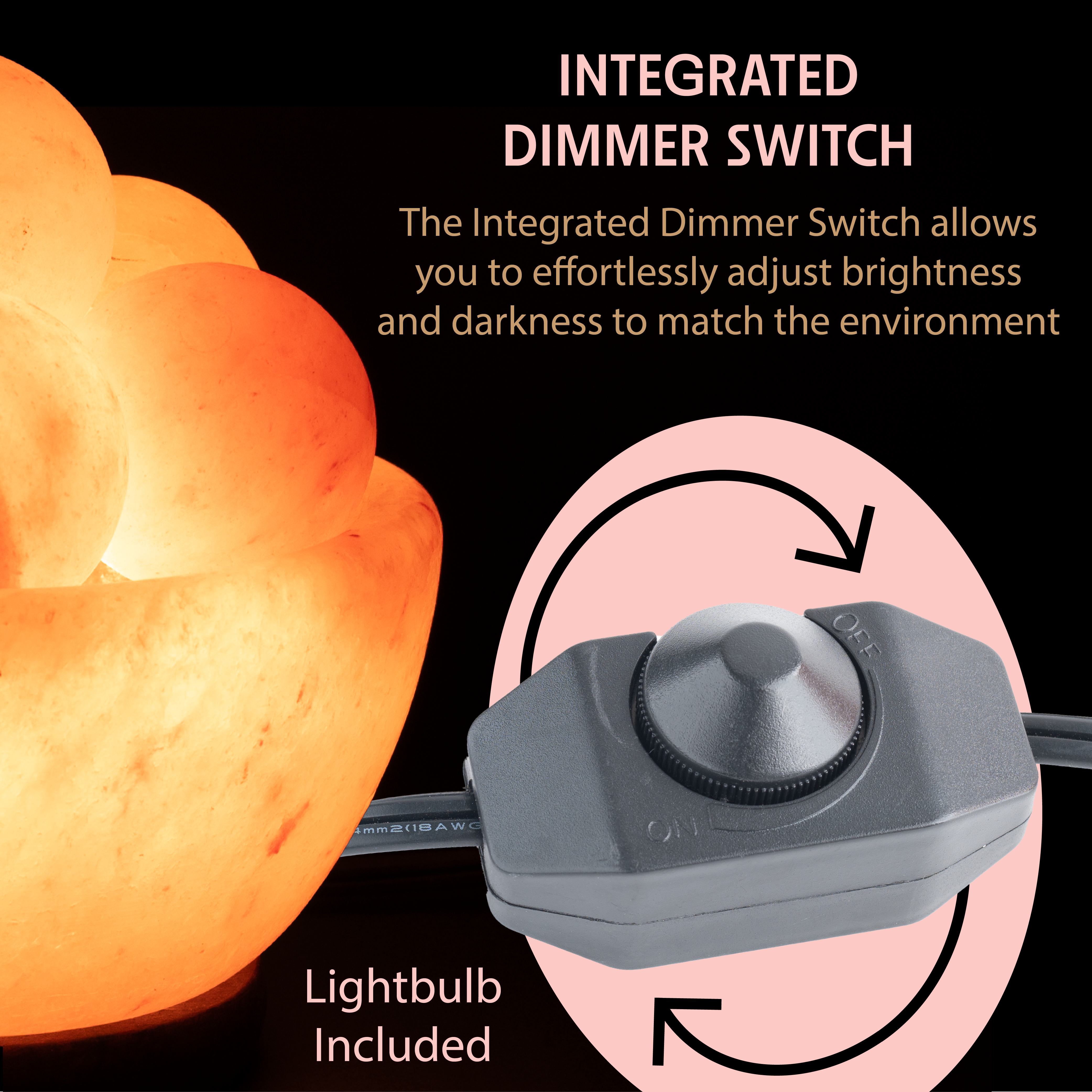 UMAID PRODUCTS - Wholesale Accent/Desk Lamp - Himalayan Salt Massage Bowl Lamp with 6 Massage Balls3