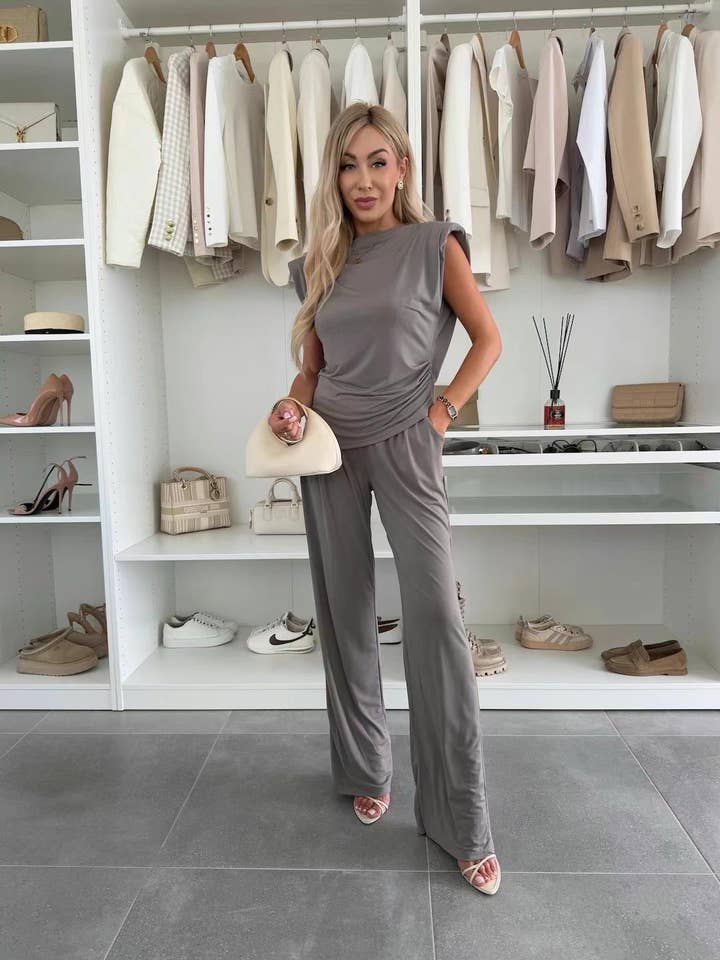 LORIANE - Wholesale Top & Pant Set (NOT Loungewear) - Women's - 10064 Solid set