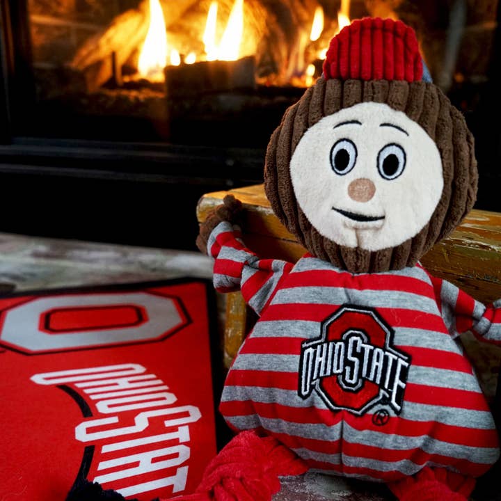 HuggleGroup - Vendita all'ingrosso Peluche - Cani - Giocattolo per cani Brutus the Buckeye Knottie® della Ohio State University5