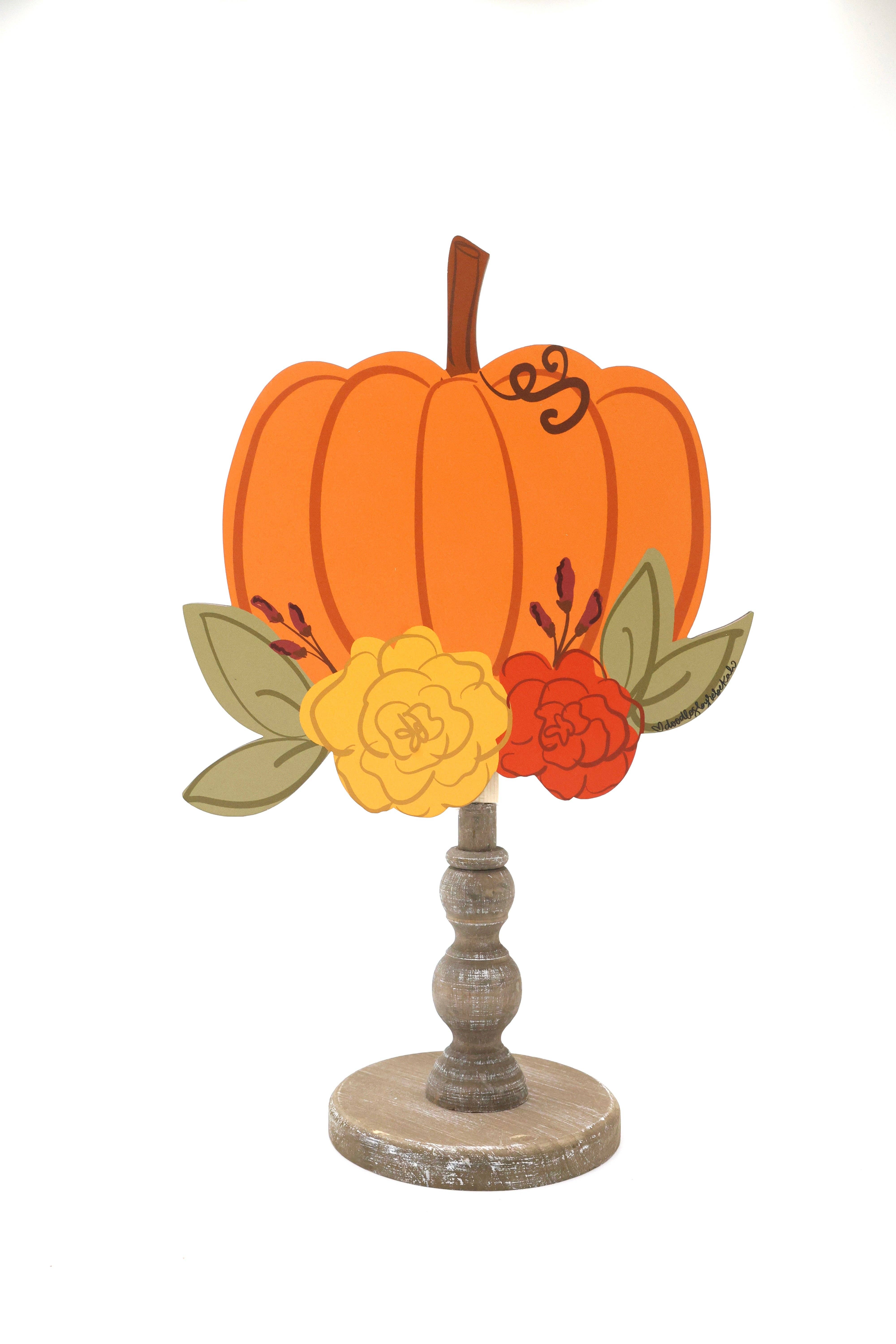 Doodles By Rebekah - Wholesale Decorative Tabletop Object - Dee's Pumpkin Topper