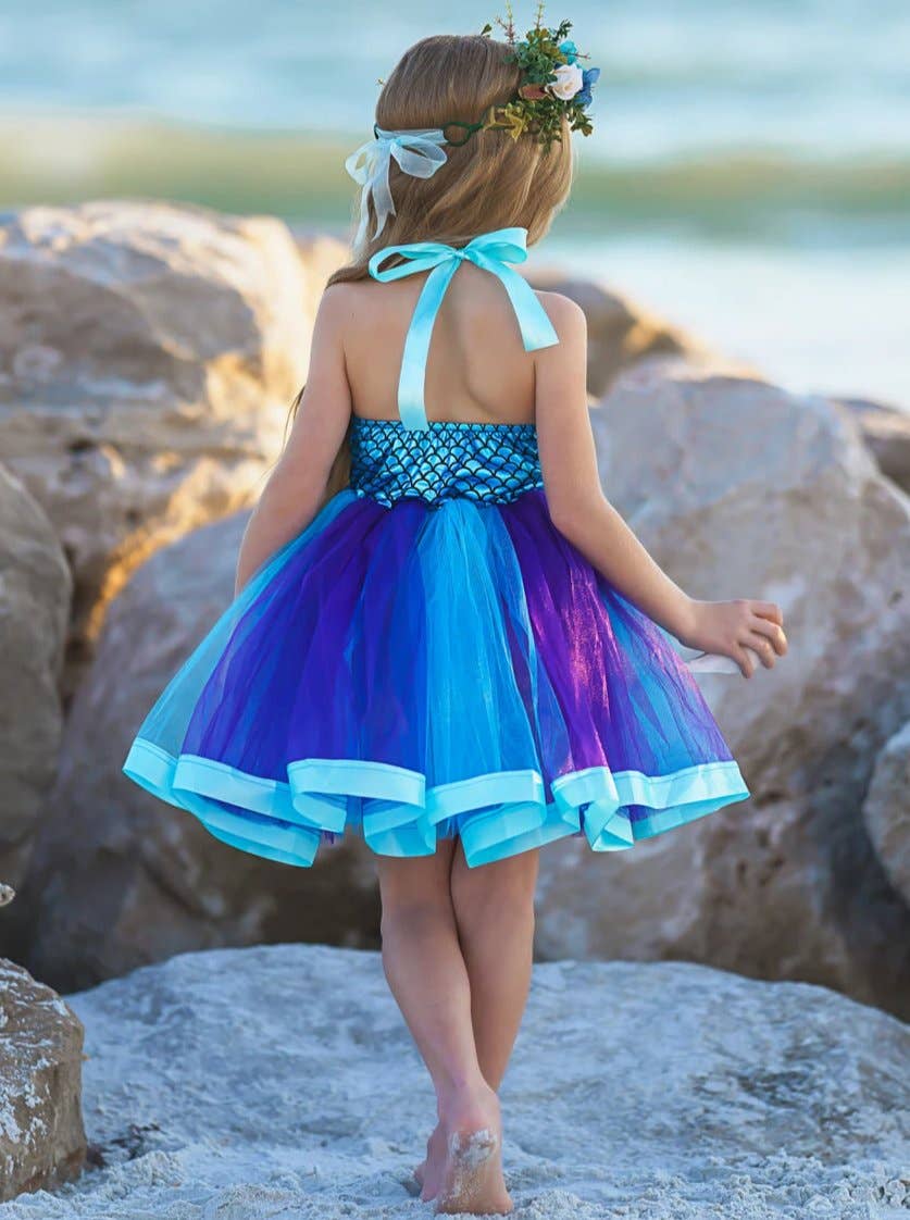 Blue Mermaid Dazzle Tutu Dress for wholesale on Faire2