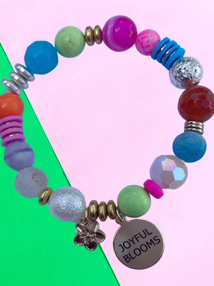 Handmade Chunky Natural Gemstone Bracelet – Multicolor for wholesale by Joyful Jewels by Joyful Blooms