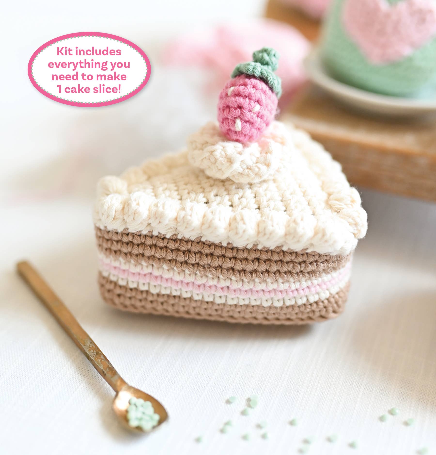 Schiffer Publishing - Wholesale Knitting/Crochet Supplies - Crochet Café Amigurumi Kit Cake Slice1